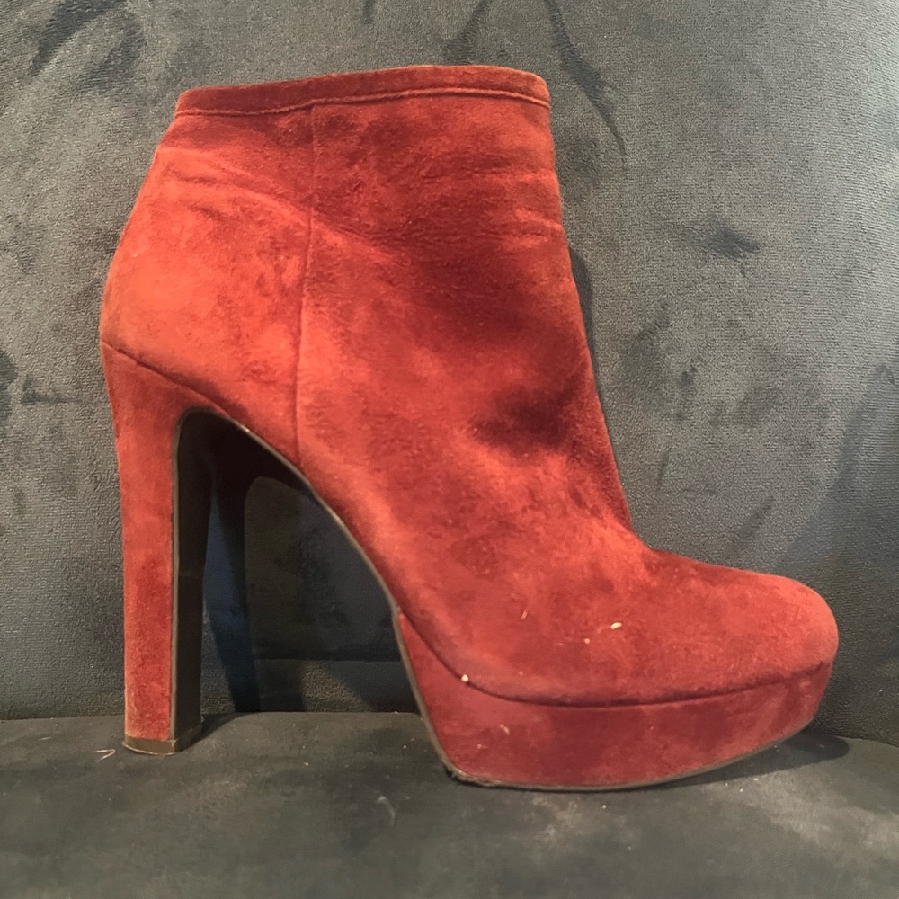 Elegant Wine Ankle Booties